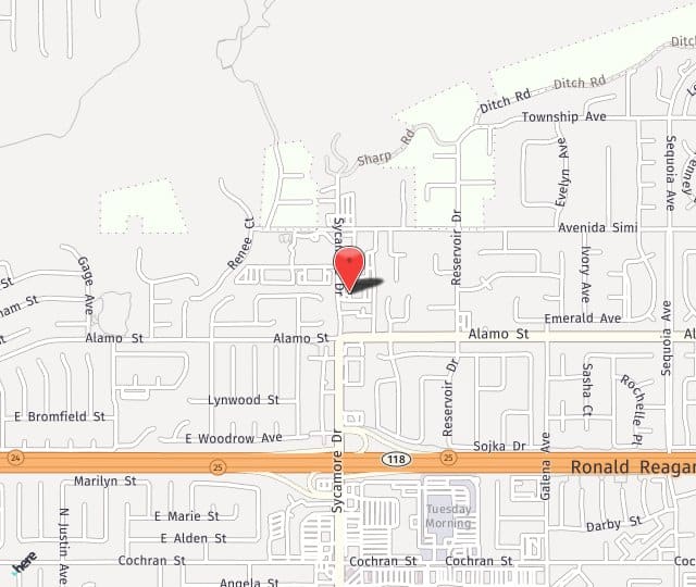 Location Map: 2876 Sycamore Drive Simi Valley, CA 93065